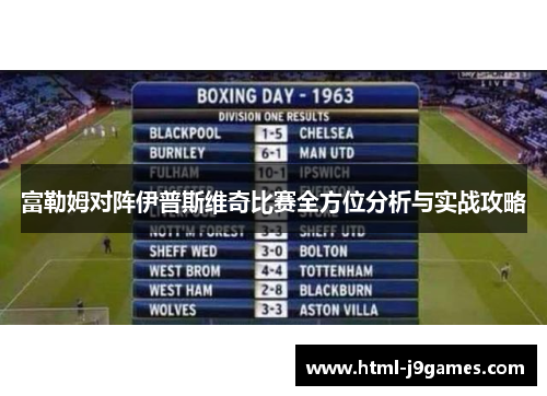 富勒姆对阵伊普斯维奇比赛全方位分析与实战攻略 富勒姆对阵伊普斯维奇比赛全方位分析与实战攻略